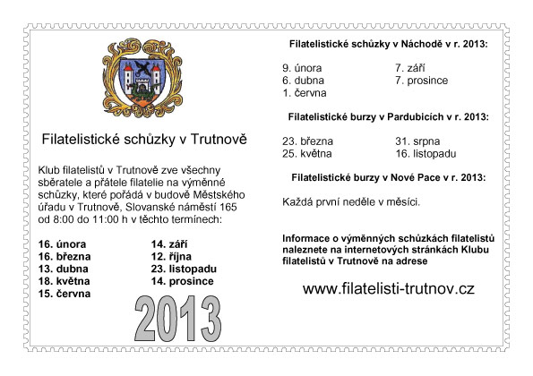 14.12.2013 - Výměnná schůzka Klubu filatelistů Trutnov