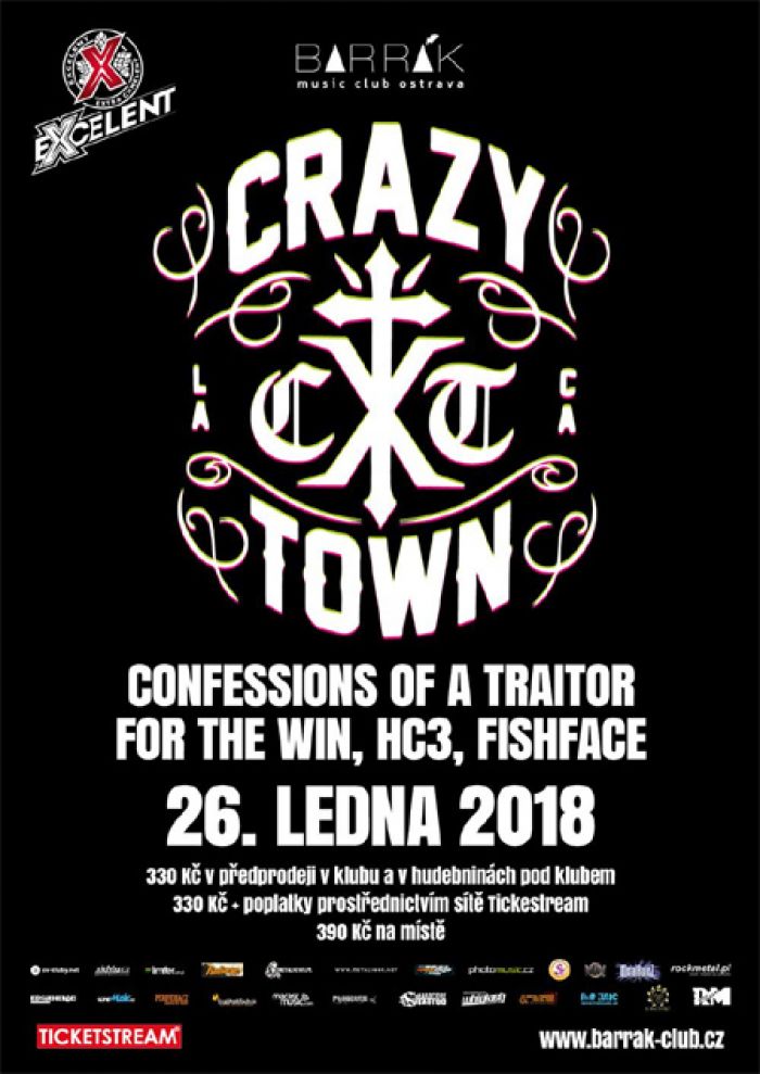 26.01.2018 - Crazy Town, For the Win, Confessions of a Traitor - Ostrava