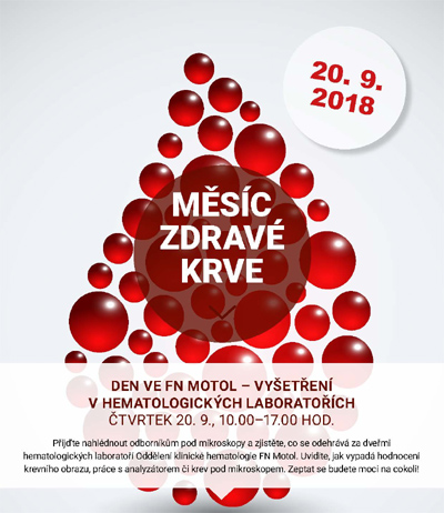 20.09.2018 - Měsíc zdravé krve - Vyšetření v hematologické laboratoři / Praha 5