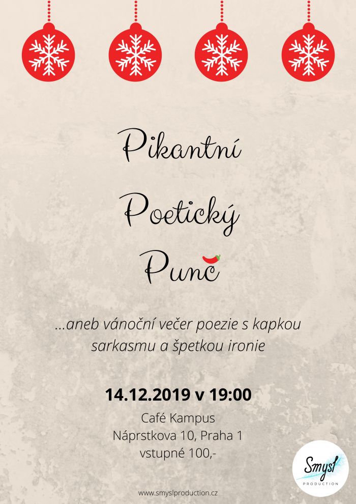 14.12.2019 - Pikantní Poetický Punč - Praha