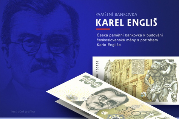 Česká národní banka vydává pamětní bankovku s portrétem Karla Engliše