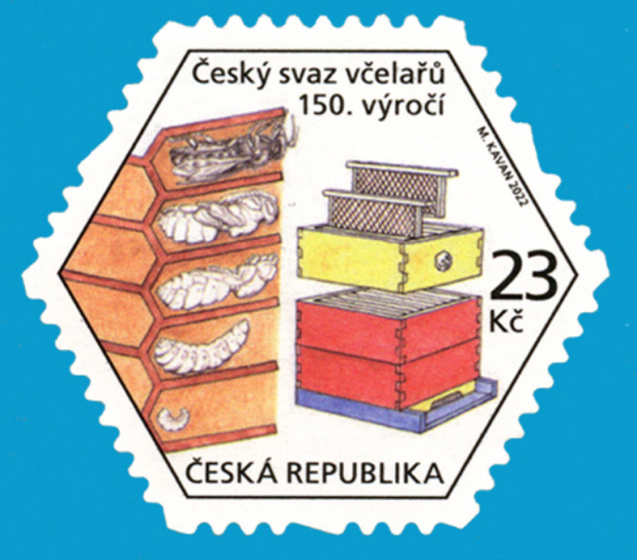 Česká pošta uvede 18. května do prodeje známkový hexagon plný medu