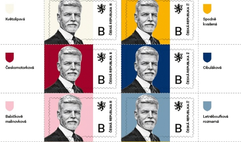 Prezident Pavel představil podobu známky a oficiálního portrétu, vyjdou v 10 barevných variantách