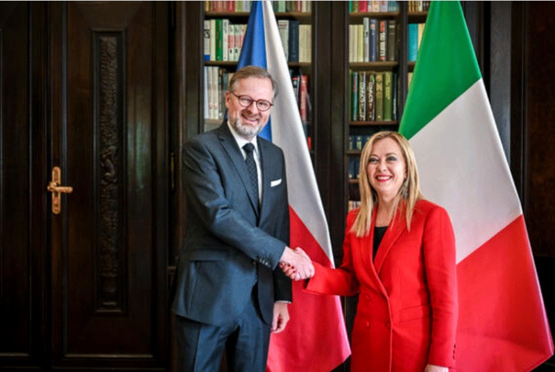 Premiér Fiala jednal s italskou premiérkou Giorgiou Meloniovou o posílení energetické bezpečnosti