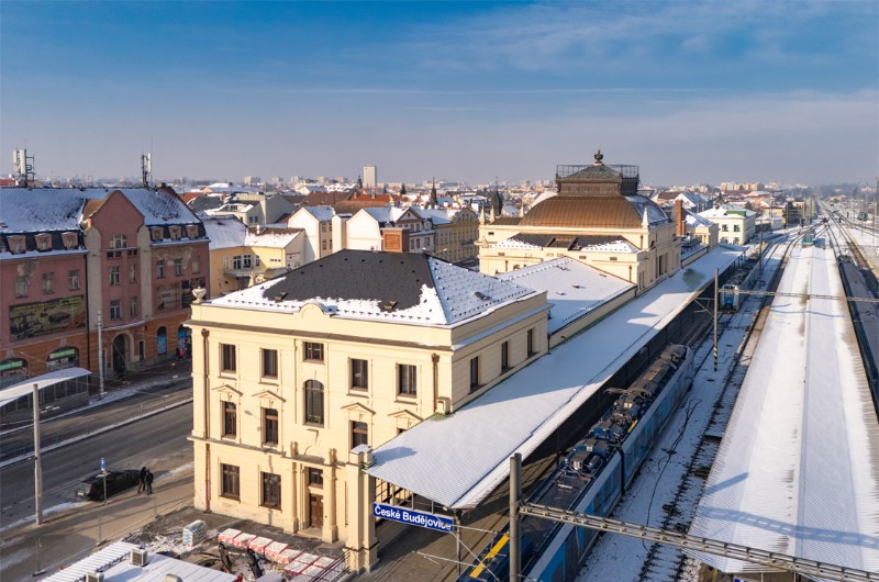Českobudějovické nádraží je opět dominantou města