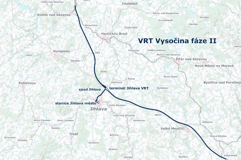 Správa železnic hledá projektanta posledního úseku vysokorychlostní trati mezi Prahou a Brnem