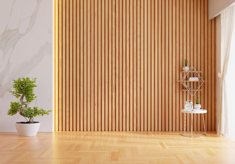 Nástěnné 3D lamely: Dekorační dřevěné lamely na stěnu i strop promění interiér v neokoukatelný