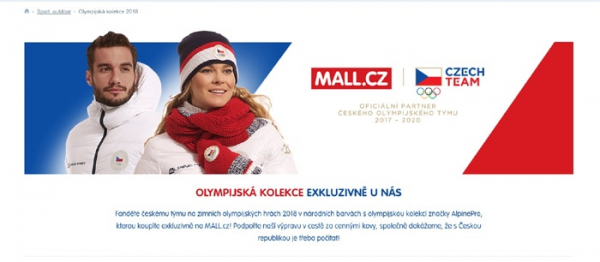 Mall.cz se stal oficiálním partnerem českého olympijského týmu