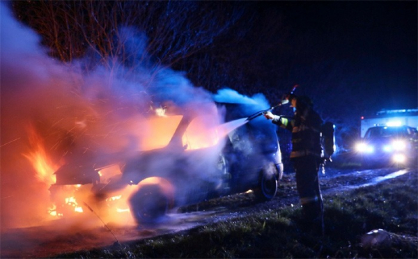 Požár vozu v Třebechovicích pod Orebem způsobila technická závada