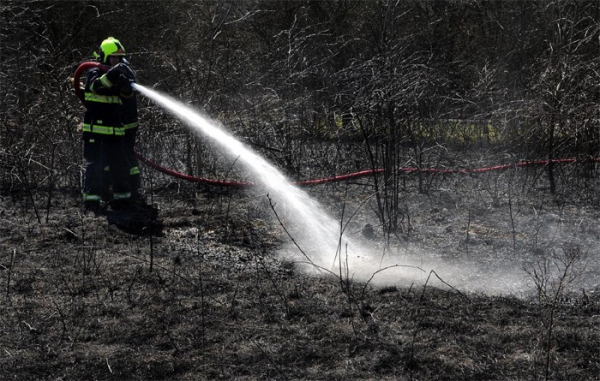 Rozsáhlý požár travního porostu zaměstnal v Praze profesionální i dobrovolné jednotky