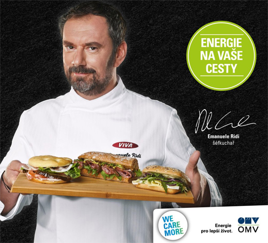 OMV představuje novou řadu čerstvě připravovaných sendvičů Emanuele Ridiho