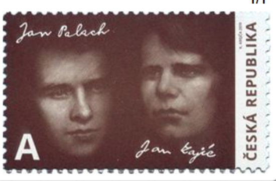 Nová poštovní známka připomíná 50 let od hrdinských činů Jana Palacha a Jana Zajíce