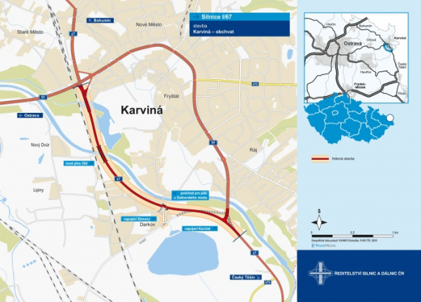 Ředitelství silnic a dálnic zahájilo výstavbu obchvatu Karviné na silnici I/67