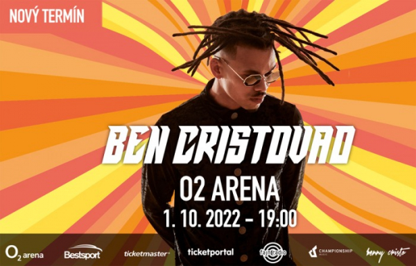 Koncert Bena Cristovao v O2 areně se přesouvá na 1. října 2022