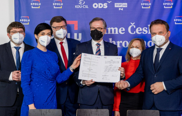 Lídři koalice SPOLU podepsali koaliční smlouvu