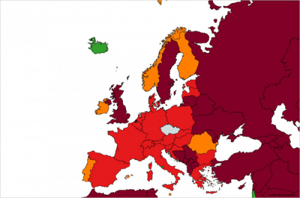 Kypr, Litva a Švédsko budou od pondělí v červené kategorii zemí podle míry rizika nákazy