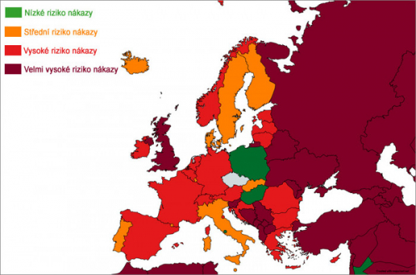 Cestovatelský semafor: Litva bude od pondělí v tmavě červené kategorii zemí podle míry rizika nákazy