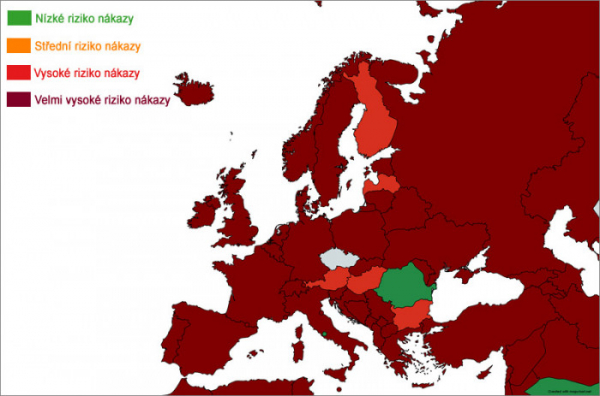 Cestovatelský semafor: Málo proočkované Rumunsko bude od pondělí zelené, Itálie, Malta a Švédsko tmavě zčervenají