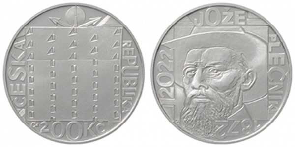 Česká národní banka vydává stříbrnou minci k připomenutí 150. výročí narození architekta Jože Plečnika